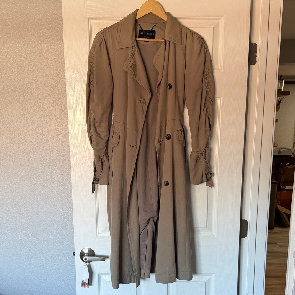 All Saints Women's Brown Trench Coat